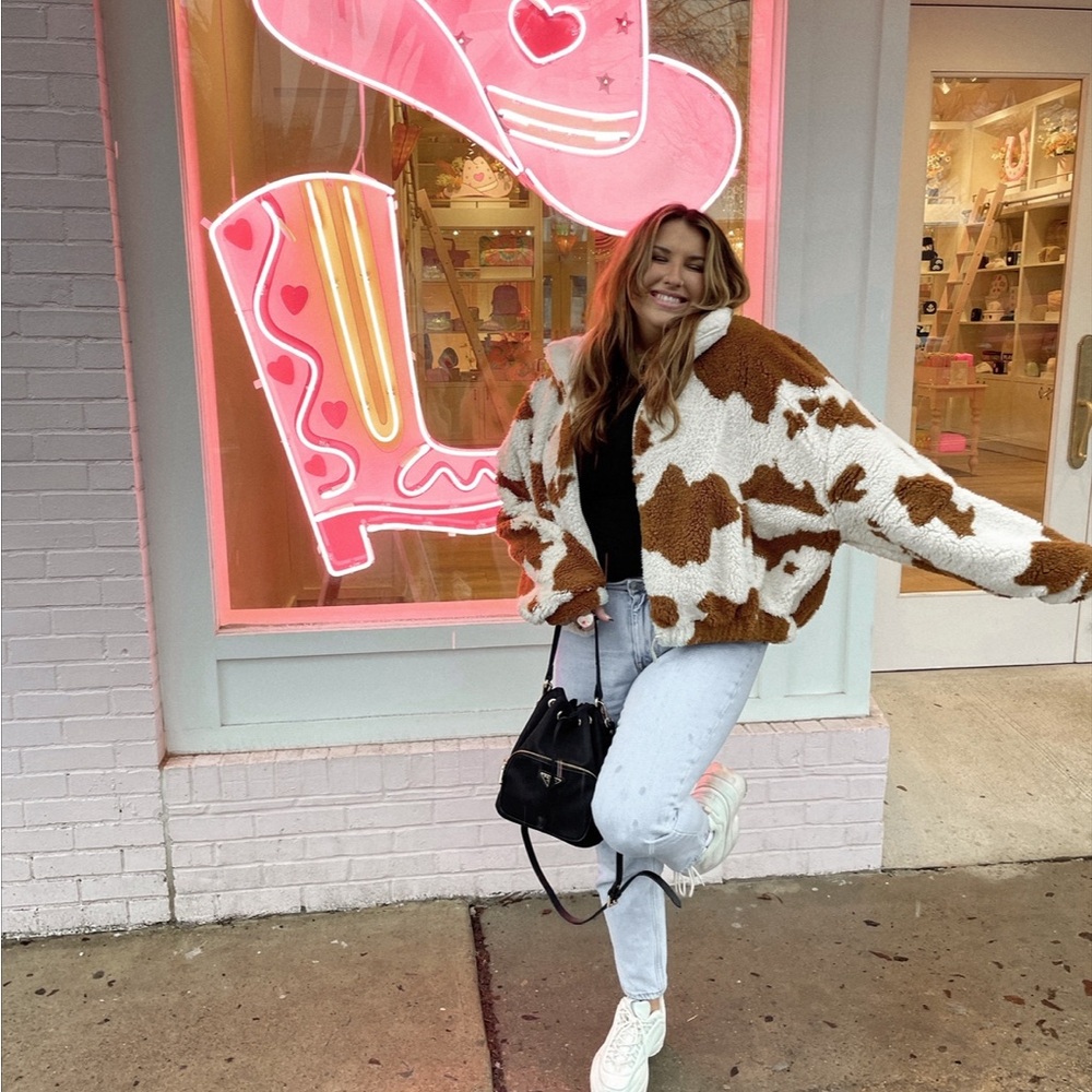 Urban Outfitters Cow Print Jacket